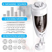 USB Rechargeable Automatic Piston Telescopic Rotation Handsfree 5 Modes 10 Speeds Sleeve Stroker Men Oral S(exy Toy for Male, Electric Sexy Underwear Device for Men