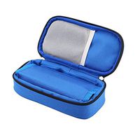 Vianber Portable Insulin Organizer Cooler Bag, Diabetic Medical Care Protector Case Travel Cooling Bag for Insulin Pen and Diabetic Supplies (Blue)