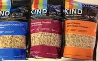 Kind Healthy Grains Clusters- Super Variety Packs 11 Oz (Pack of 3) Peanut Butter,Vanilla Blueberry,Rasberry by BAR