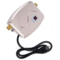 Mini Electric Tankless Water Heater, 110V 3000W Hot Water Heater for Bathroom Kitchen Washing(Gold)