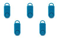 B A S U eAlarm PRO, America's #1 Trusted Premium Emergency Alarm, Proven Results as seen on TV, Up to 3X Smaller Than Generic Brands (Blue), Family Pack (5)