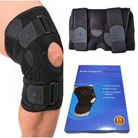 Knee Braces Meniscus Tear Support - Relieves PCL, ACL, LCL, MCL, Arthritis, Tendonitis Pain Non Slip Straps for Men & Women, Adjustable Open Patella Neoprene Dual Stabilizer with Gel Pad (Pair)