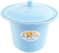 ASGON Children Spittoon Chamber Pot Plastics Bedpan Plastic Cover Child Potty Accessory Urinals Plastics Portable Toilets Emergency Bottle Incontinence Baby-Blue