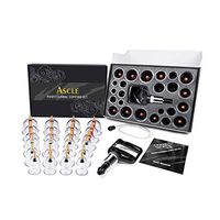 ***24 Thickened Cups*** ASCLE Professional Cupping Therapy Set with Big Sized Cups/Extension Tube/English User Manual