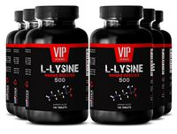Bodybuilding Supplements - L-LYSINE Immune Booster 500 - Bone Strength - 6 Bottles 600 Tablets