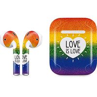 Skinit Decal Audio Skin for Apple AirPods with Lightning Charging Case - Officially Licensed Skinit Originally Designed Love is Love Rainbow Design