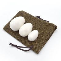 White Jade Eggs Set of 3 100% Natural White Jade Eggs Yoni Eggs Exercise Health Products Women Pelvic Muscle Massage