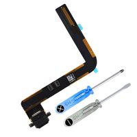MMOBIEL Dock Connector Compatible with iPad Air (Black) Charging Port Assembly Flex Cable incl Professional Toolkit