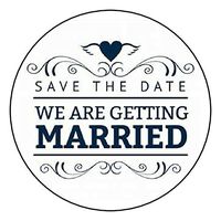HotSaleStore Sticker Seals 12 Save The Date WE are Getting Married 2.5 INCHES Label Stickers