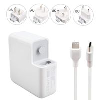 61W USB C Power Adapter Charger 6Ft Cable with US/EU/UK/AU World Plug for MacBook Pro Air 13, Lenovo, ASUS, Acer, Dell, Xiaomi Air, Huawei Laptops Type - C Tablet