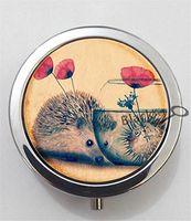 BlackKey Hedgehog 3-Compartment Decorative Pocket Gift Box Case Organizer for Pill, Color 1 -2196