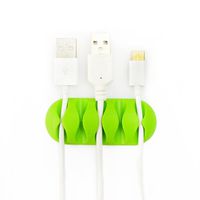 bjduck99 2Pcs Cable Clips Desktop Cord Cable Holder Organizer Management - Green