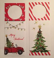 Timree Wine Bottle Tags - Christmas Tree Tag (4) - Convertible with Christmas Tree and Gifts Tag (4)