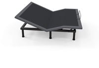 Milemont Adjustable Bed Base Frame Smart Electric Beds Foundation (King, Gray)