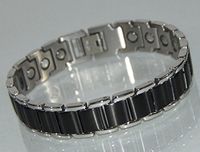 Energy Power BRACELET With Strong Magnet Stones (LINK REMOVAL TOOL INCLUDED)- FREE “LED FLASHLIGHT WITH KEY CHAIN” WITH YOUR ORDER- 215BR