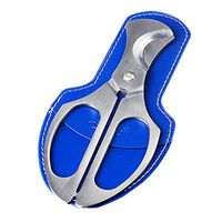 BUY-TO Cigar Cutter Guillotine Cut Full Stainless Steel Large Diameter Fits Most Cigars Leather Case