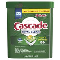 Cascade Total Clean ActionPacs, Dishwasher Detergent, Fresh Scent - 105 Count