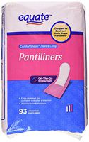 Equate ComfortShape Extra Long Pantiliners, 93ct, Compare to Carefree Body Shape Pantiliners