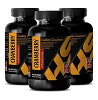 Heart Support Pills - Cranberry Concentrate 50:1 - Cranberries Concentrate - 3 Bottle (180 Softgels)