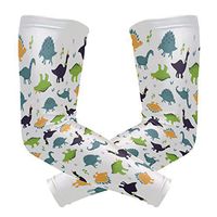 LEVEIS Dinosaur Arm Sleeves UV Protection for Men Women Sunblock Protective Gloves Running Golf Cycling Driving Long Arm Cover 1 Pair