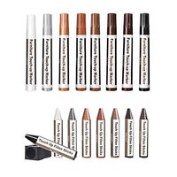 Belloc Furniture Repair Kit Wood Markers - Set of 17 - Markers and Wax Sticks with Sharpener - for Stains, Scratches, Floors, Tables, Desks, Carpenters, Bedposts, Touch-Ups, Cover-Ups, Molding Repair