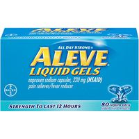 Aleve Pain Reliever/Fever Reducer Liquid Gels, 80 ea