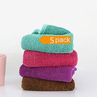 SXYD Mop Replacement Cleaning Cloth Microfibre Refill Cloth Washable Cloth Mat Dry or Wet for Home and Office Reusable Set of 5