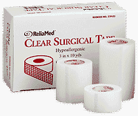 Reliamed Hypoallergenic Clear Plastic Medical Tape, 1 in.x10 yd - Each
