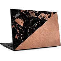 Skinit Decal Laptop Skin for Thinkpad X1 Carbon (6th Gen 2018) - Officially Licensed Originally Designed Black and Rose Gold Marble Split Design