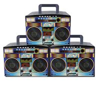 Party Drop Box Retro BoomBox Party Favor Boxes 6ct