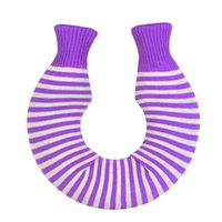 1.6L U-Shape Water-Filled Hot Water Bottle Water Bag with Knitted Cover,Purple