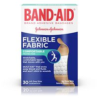 BAND-AID Bandages Flexible Fabric All One Size 30 Each (Pack of 3)