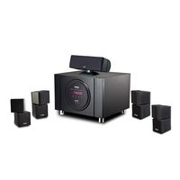 5.1 Channel Home Theater Speaker System - 300W Bluetooth Surround Sound Audio Stereo Power Receiver Box Set w/ Built-in Subwoofer, 5 Speakers, Remote, FM Radio, RCA - Pyle PT589BT