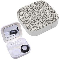 Portable Contact Lens Case Box Travel Kit Mirror + Bottle + Tweezers Container Holder [ Curve Memphis Style ]