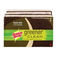 Scotch-Brite Greener Clean Heavy Duty Scrub Sponge, 3 Scrub Sponges