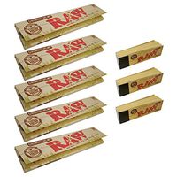 RAW 5 Organic Hemp Kingsize Slim Rolling Papers & 3 Tips