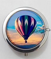 BlackKey Hot Air Balloon 3-Compartment Decorative Pocket Gift Box Case Organizer for Pill, Color 1 -1954