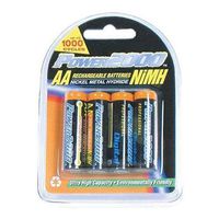 Power 2000 AA Rechargeable Batteries, Nickel Metal Hydride (NiMH), 2950mAh, Pack of Four