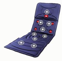 Full Body Infrared Physiotherapy Massager Household Office Collapsible Mattress car Massager Cushion Lumbar Heat Vibration Neck Back Legs Massage Cushion Seat Dark Blue 165cm*60cm