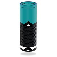 MightySkins Skin Compatible with Amazon Echo - Teal Chevron | Protective, Durable, and Unique Vinyl Decal wrap Cover | Easy to Apply, Remove, and Change Styles | Made in The USA