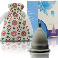 baite7.12 Period Menstrual Cup Reusable Comfortable, Sensitive Period Menstrual Cup Set Heavy Flow, Menstrual Period Cups for Women Beginner, Menstrual Period Cup Wipes (L)