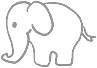 hBARSCI Elephant Vinyl Decal - 5 Inches - for Cars, Trucks, Windows, Laptops, Tablets, Outdoor-Grade 2.5mil Thick Vinyl - Gray