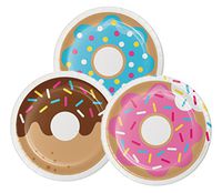 Creative Converting 322294 96 Count Sturdy Style Dessert/Small Paper Plates, Donut Time