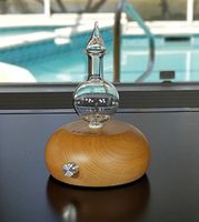 Lazoora Wood Glass Essential Oil Diffuser Nebulizer Aromatherapy