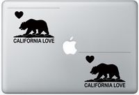 California State Flag Bear Love ArcDecals78600263 Set Of Two (2x) , Decal , Sticker , Laptop , Ipad , Car , Truck