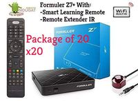 { Package of 20 } Formuler z7+ Nougat 7 Single Band BUILTIN WiFi & Bluetooth with Smart Learning Remote