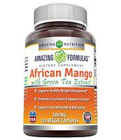Amazing Formulas - African Mango with Green Tea Extract Dietary Supplement - 500 Milligrams - 120 Capsules (Non-GMO,Gluten Free) - Supports Healthy Weight - Promotes Better Immune Function