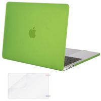 MOSISO MacBook Pro 13 inch Case 2019 2018 2017 2016 Release A2159 A1989 A1706 A1708, Plastic Hard Shell Cover & Screen Protector Compatible with MacBook Pro 13 with/Without Touch Bar, Grass Green