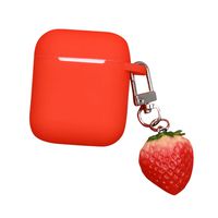 ❤️MChoice❤️Soft Silicone Shock Proof Protective Cover Case for Apple for AirPods Earphones (Red - B)