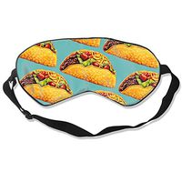 O-X_X-O Mexican Tacos Mint Green Sleep Mask Adjustable Sleep Eye Mask Lightweight and Comfortable Eye Cover Blindfold Eyeshade for Sleeping Travel Shift Work Naps Meditation & Night
